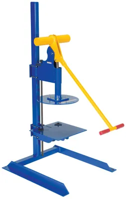 Vestil Steel Constructed Pail Lid Closing Press Machine 2-7 Gallon 250 Lb. Capacity Blue / Yellow