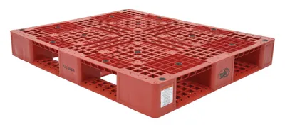 Vestil High Density Polyethylene Pallet 39-1/2 In. x 47-3/8 In. x 6 In. 8000 Lb. Capacity Red