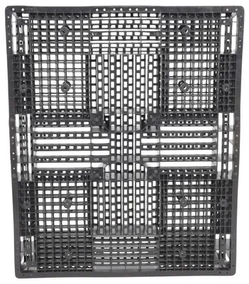 Vestil PLPB-4840 plastic pallets and skid shown from an alternate angle