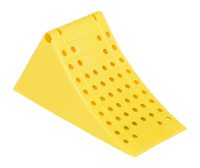Vestil Plastic Large Wheel Chock 18-1/2 In. x 7-1/4 In. x 9 In. Yellow