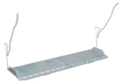 Vestil Factory Installed Aluminum Split Hinged Bridge 12 In. Length With Runoff Guards And Lifting Chains