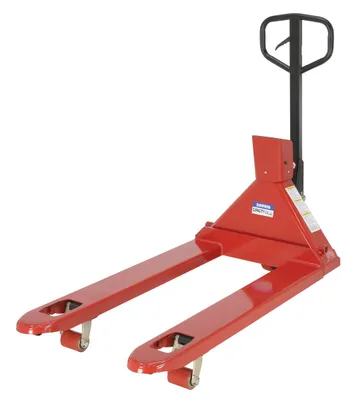 Vestil PM-2746-TL-SCL-LP pallet trucks with digital scale shown from an alternate angle