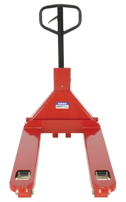 Vestil PM-2746-TL-SCL-LP pallet trucks with digital scale shown from an alternate angle