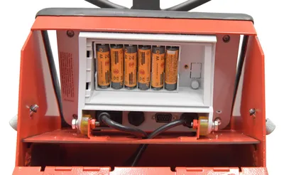 Vestil PM-2748-SCL-LP pallet trucks with digital scale shown from an alternate angle