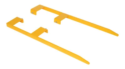 Vestil Steel Pallet Master Fork Extensions 6 In. x 48 In. Yellow