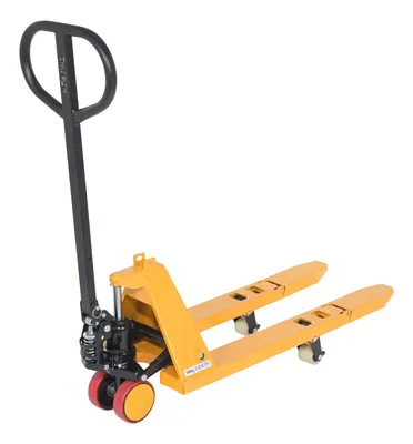 Vestil PM1-1532-MINI-FD mini hand pallet truck shown from an alternate angle