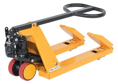 Vestil PM1-1532-MINI-FD mini hand pallet truck shown from an alternate angle