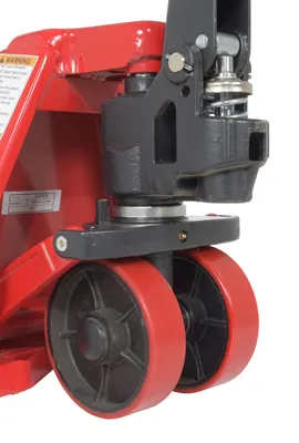 Vestil PM4-2148-LP low profile pallet truck shown from an alternate angle