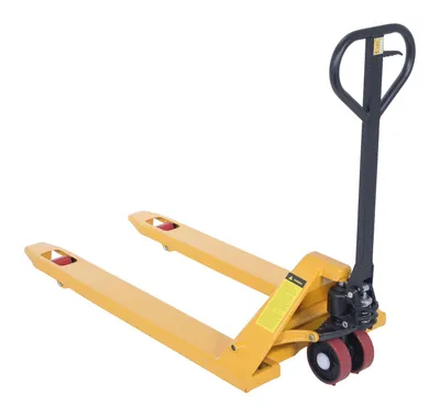 Vestil PM4-2748-E economy hand pallet truck shown from an alternate angle