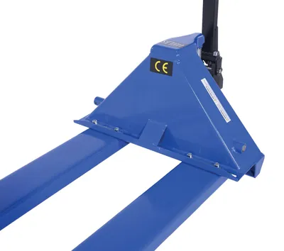 Vestil PM4-ADJ-2127-48 pallet truck with adjustable fork shown from an alternate angle