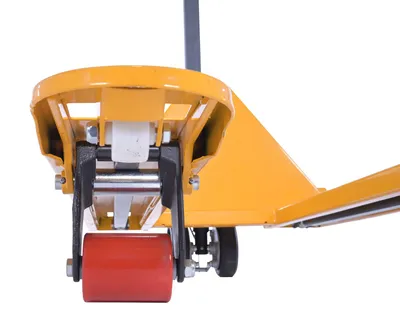 Vestil PM5-2748-HB pallet trucks with hand brake shown from an alternate angle