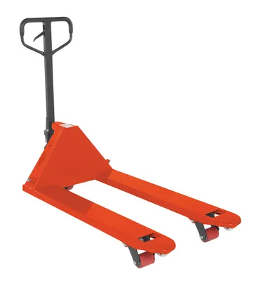 Vestil Steel Full Featured Pallet Truck 27 In. x 48 In. 5500 Lb. Capacity Orange