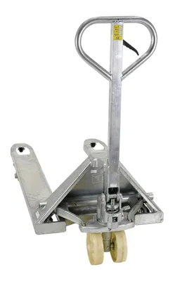 Vestil PM5-2748-S-G specialized pallet truck shown from an alternate angle