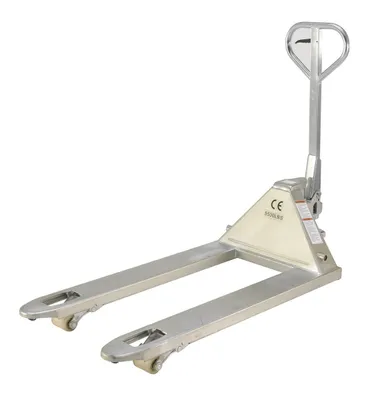 Vestil PM5-2748-S-Z specialized pallet truck shown from an alternate angle