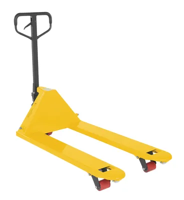 Vestil Steel Full Featured Pallet Truck 27 In. x 48 In. 5500 Lb. Capacity Yellow
