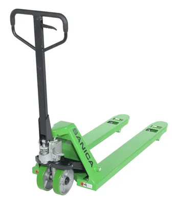 Vestil PM5-PGL-2048 manual pallet truck (pegasolift) shown from an alternate angle