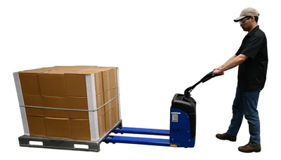 Vestil PMC-EPT-2045 electric pallet truck shown from an alternate angle