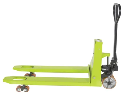 Vestil PMC-PM5-2748-SCL pallet truck with digital scale (pramac) shown from an alternate angle