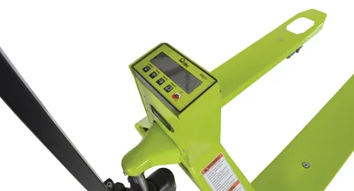 Vestil PMC-PM5-2748-SCL pallet truck with digital scale (pramac) shown from an alternate angle
