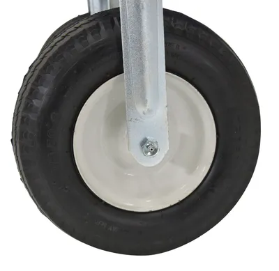 Vestil PNU-2448 pneumatic tire steel platform truck shown from an alternate angle