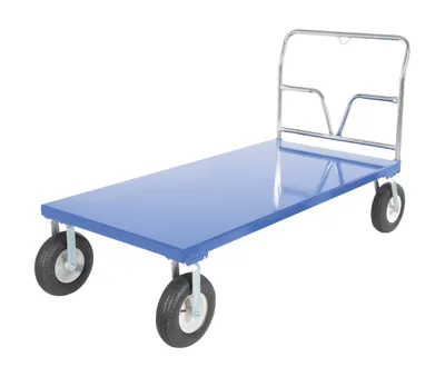 Vestil PNU-3672 pneumatic tire steel platform truck shown from an alternate angle