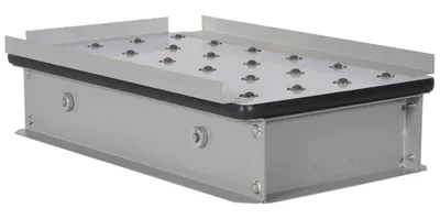 Vestil Steel Pop-Up Ball Transfer Platform 32 In. x 19 In. x 8-1/2 In. 500 Lb. Capacity Gray