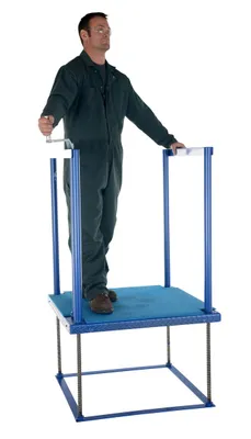 Vestil POS-3636-MAT posi-crank worker platform shown from an alternate angle