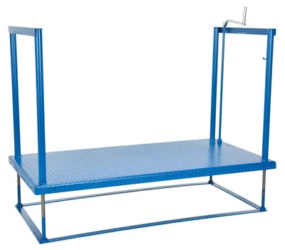 Vestil Steel Ergonomic Post-Crank Worker Platform 72 In. x 36 In. x 65-5/8 In. 500 Lb. Capacity Blue