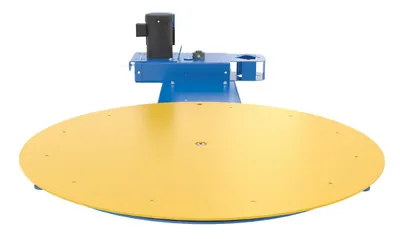 Vestil POW-CAR-50 low-profile powered carousel shown from an alternate angle