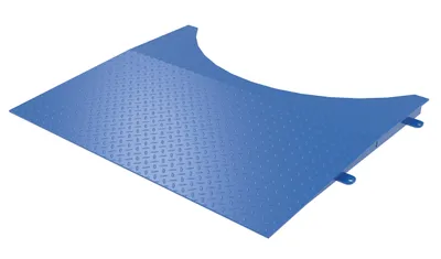 Vestil Steel Low Profile Powered Carousel Approach Ramp 48 In. Usable Width 4000 Lb. Capacity Blue