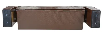 Vestil Steel Hand Pump Edge-O-Dock Leveler 72 In. Ramp Width x 36-5/8 In. Ramp Length 15,000 Lb. Capacity Brown