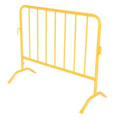 Vestil PRAIL-48-Y crowd control interlocking barrier shown from an alternate angle