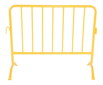 Vestil PRAIL-48-Y crowd control interlocking barrier shown from an alternate angle