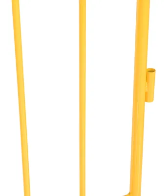 Vestil PRAIL-48-Y-FF crowd control interlocking barrier shown from an alternate angle