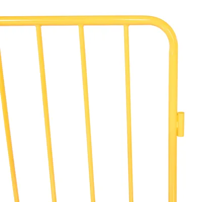 Vestil PRAIL-48-Y-W crowd control interlocking barrier shown from an alternate angle