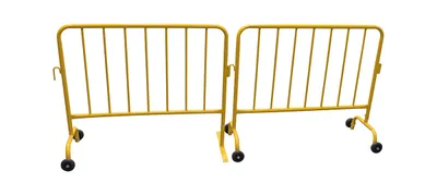 Vestil PRAIL-48-Y-WW crowd control interlocking barrier shown from an alternate angle