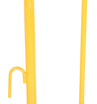 Vestil PRAIL-48-Y-WW crowd control interlocking barrier shown from an alternate angle