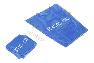 Vestil Polyester Pallet Rack Trash Bag 5 Pack 1/16 In. x 37 In. x 40 In. Blue with White Lettering