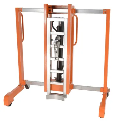 Vestil Steel Pallet Straddling Drum Truck Fits Drums 13 To 55 Gallon 700 Lb. Capacity Orange