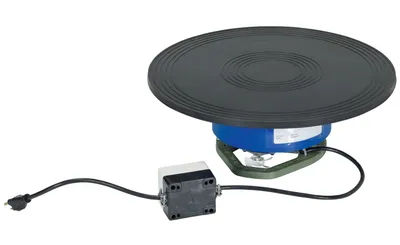 Vestil Factory Installed Steel Counter Clockwise Powered Turntable 250 Lb. Capacity Blue