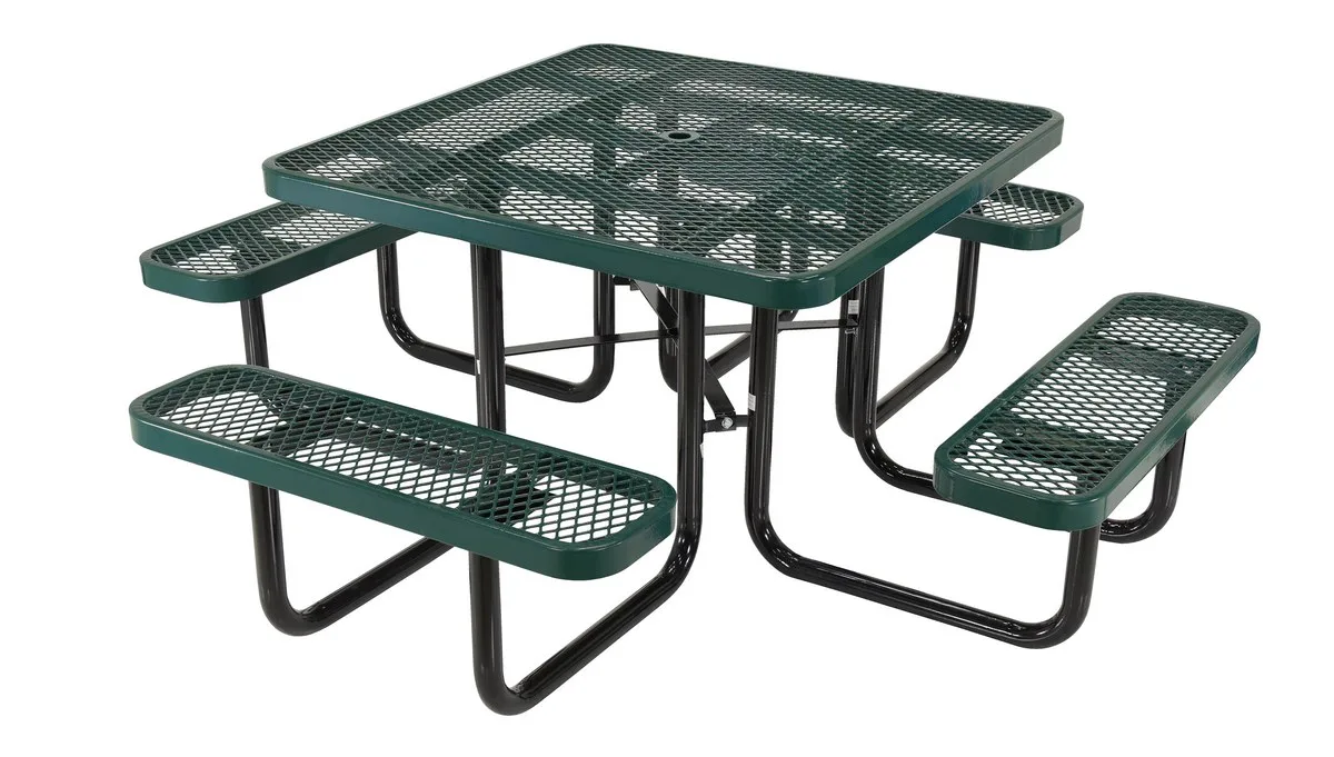 Vestil PT-MX-ST-46-GN picnic tables - steel mesh