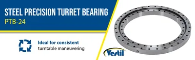 Vestil PTB-24 heavy duty precision turret bearing feature highlights