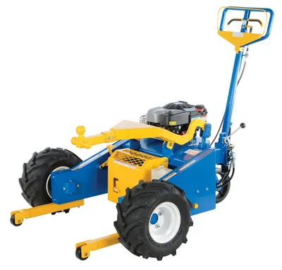 Vestil PTM-GPT gas powered trailer mover shown from an alternate angle
