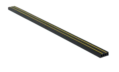 Vestil Rubber PVC Edge Guard 2-3/8 In. x 3/4 In. Slot Black / Yellow
