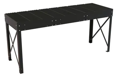 Vestil Steel Personnel Work Platform 70 In. Tall 36 In. x 108 In. Black