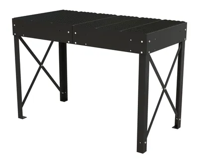 Vestil Steel Personnel Work Platform 70 In. Tall 36 In. x 72 In. Black