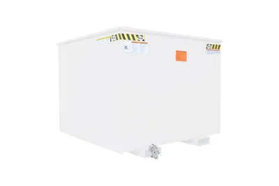 Vestil Steel Rotating Heavy Duty Box Hopper 2-1/2 Cubic Yard 6,000 Lb. Capacity White