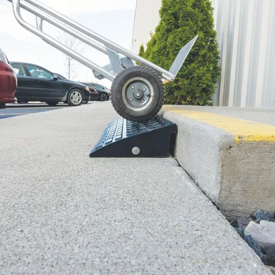 Vestil RCR-35 rubber ramp shown from an alternate angle