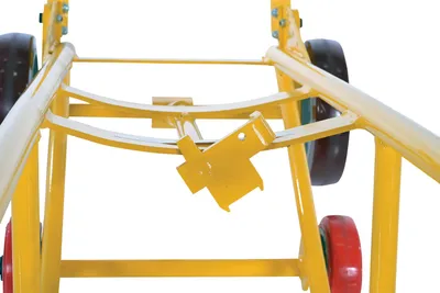 Vestil RDBT-PO multi-purpose drum trucks cradle shown from an alternate angle