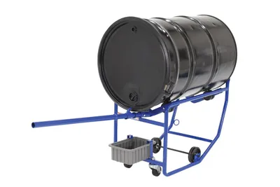 Vestil RDC-100-10 revolving drum cart shown from an alternate angle